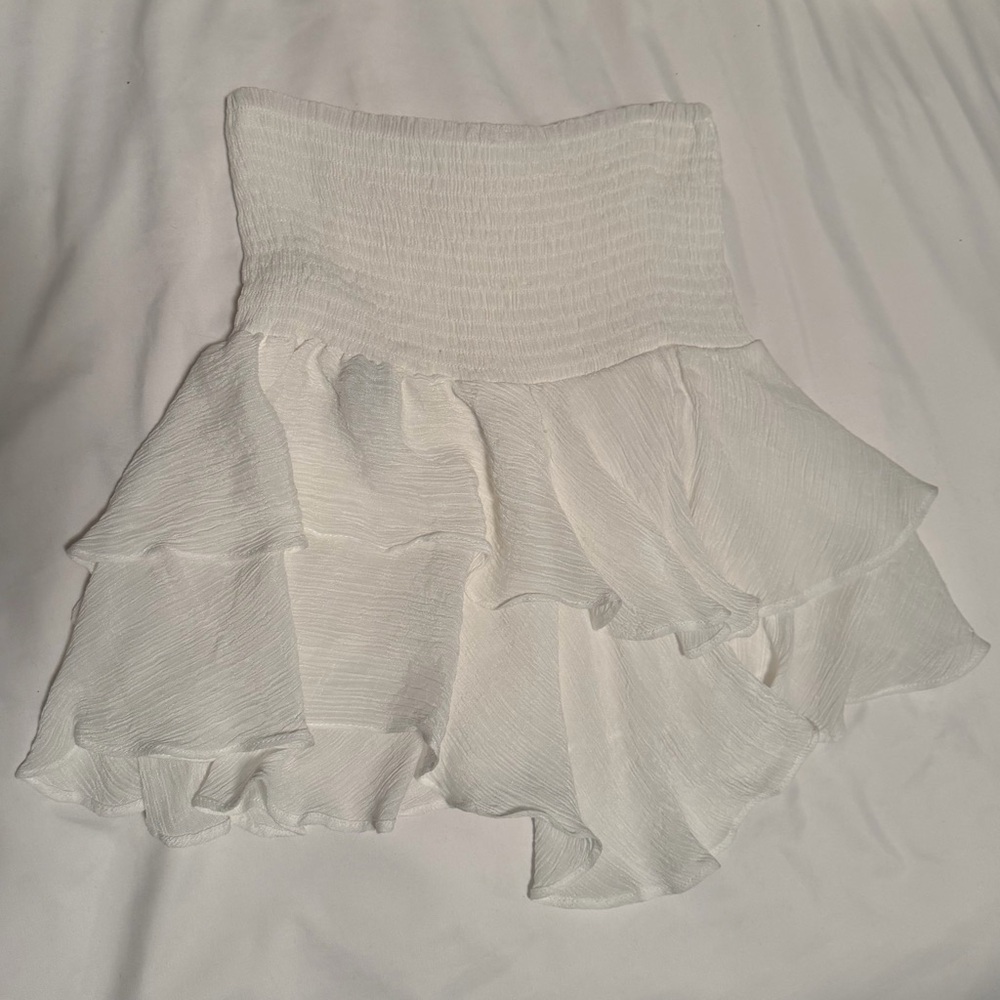 White Ruffled Skirt